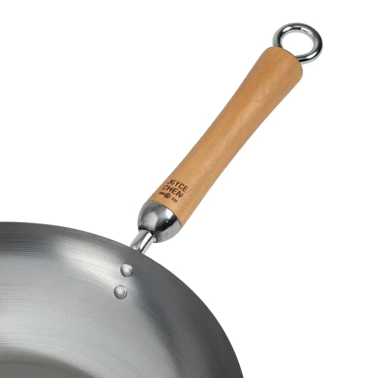 Joyce Chen | Classic Series Stir Fry Pan, 12", Carbon Steel/Birch Handle