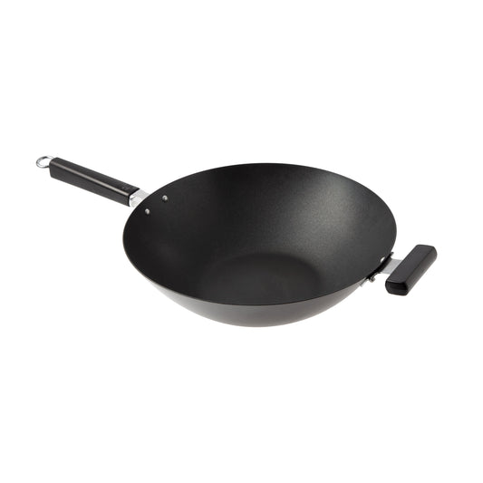 Joyce Chen | Professional Series Nonstick Flat Bottom Wok, 14", Carbon Steel/Resin Handles