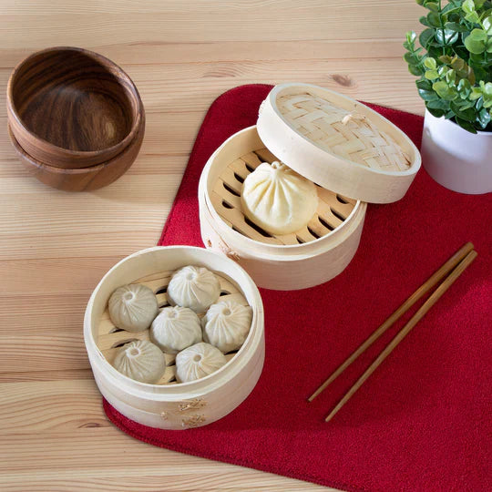 Joyce Chen | Steamer Basket 3 Piece Set, 6", Bamboo