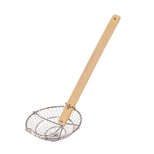 Joyce Chen | Spider Strainer, 5", Stainless Steel/Bamboo