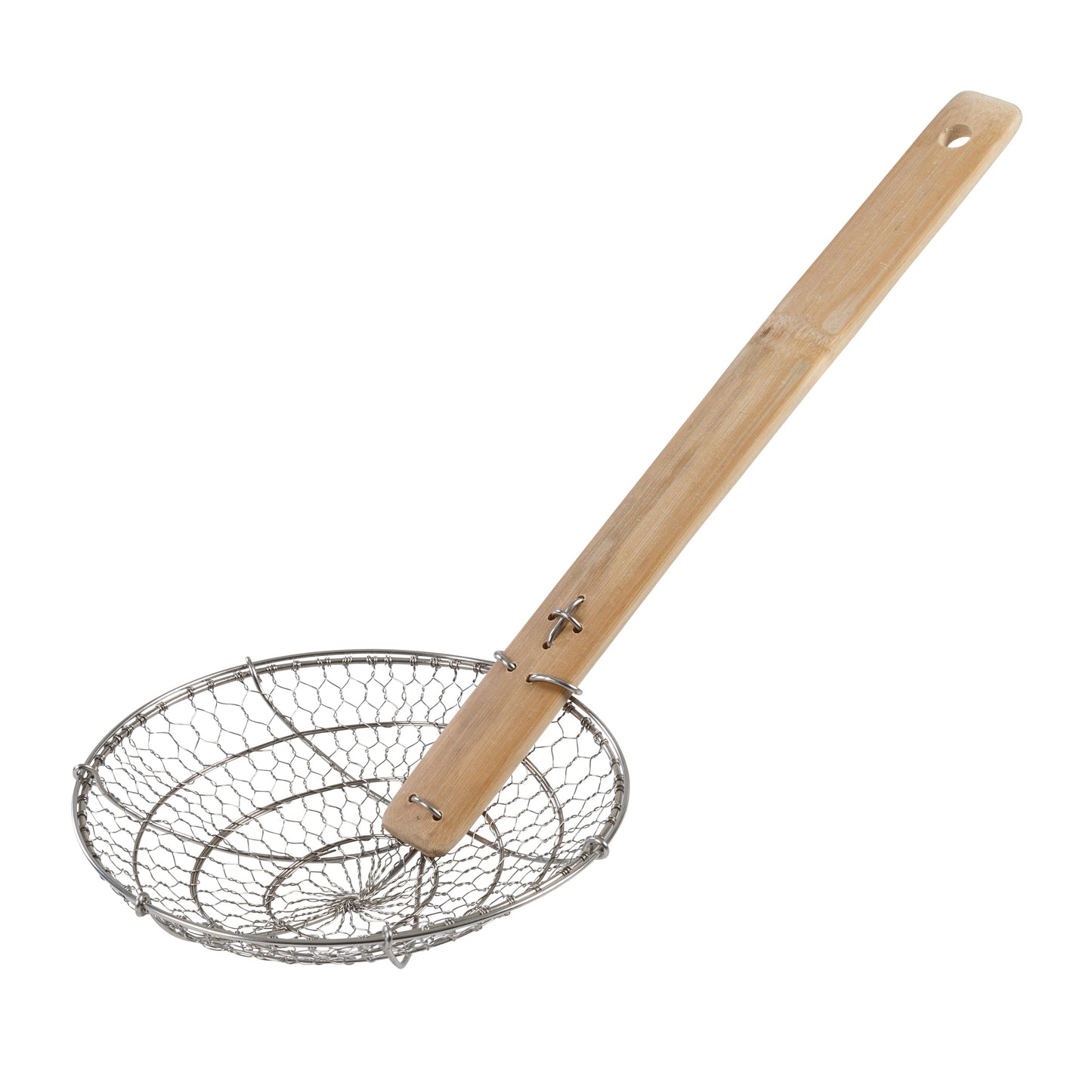 Joyce Chen | Spider Strainer, 7", Stainless Steel/Bamboo