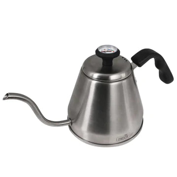 London Sip | Gooseneck Kettle with Thermometer, 4 cups, Stainless Steel