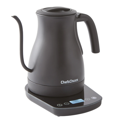 Chef'sChoice | Cordless Electric Gooseneck Kettle with Temperature Control, 1 L, 120V, Black