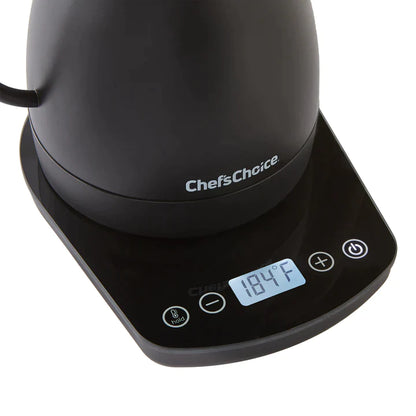 Chef'sChoice | Cordless Electric Gooseneck Kettle with Temperature Control, 1 L, 120V, Black