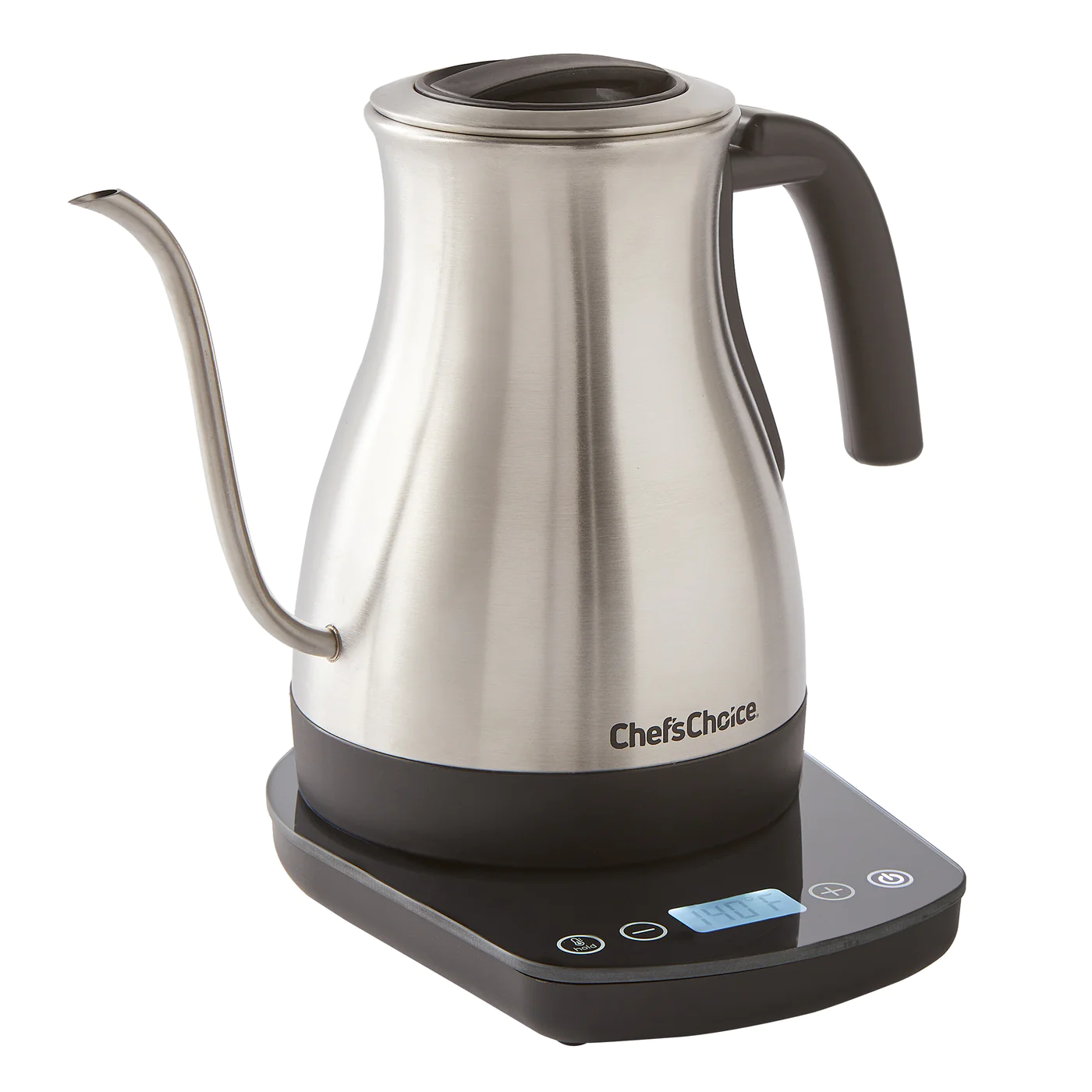 Chef'sChoice | Cordless Electric Gooseneck Kettle with Temperature Control, 1 L, 120V, Stainless Steel