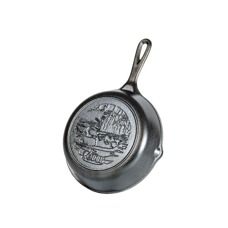 Lodge | Wildlife Series Cast Iron Skillet, 8", Duck Scene