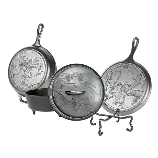 Lodge | 5 Piece Wildlife Series Cast Iron Cookware Set