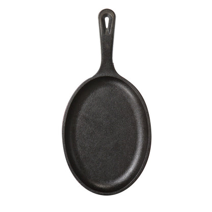 Lodge | Cast Iron Oval Serving Griddle with Handle, 7.5" x 10"