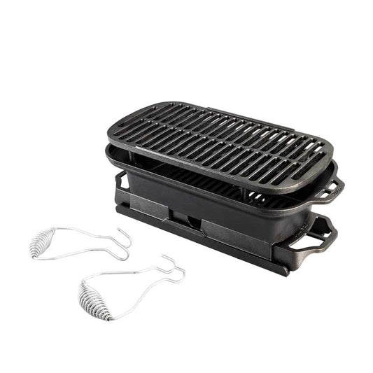 Lodge | Sportsman Pro Cast Iron Grill, 16.75" x 9"