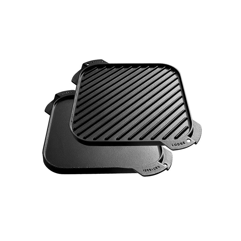 Lodge | Cast Iron Single Burner Reversible Grill/Griddle, 10.5"