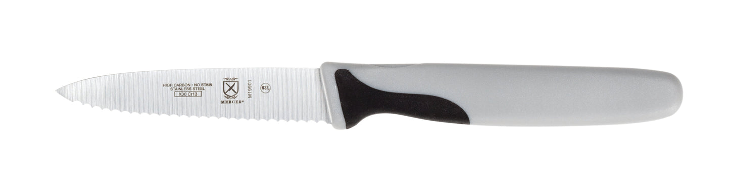 Mercer | Millennia Slim Paring Knife, Serrated, 3", Grey