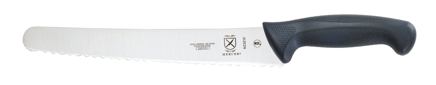 Mercer | Millennia Wide Bread Knife, Wavy Edge, 10", Black