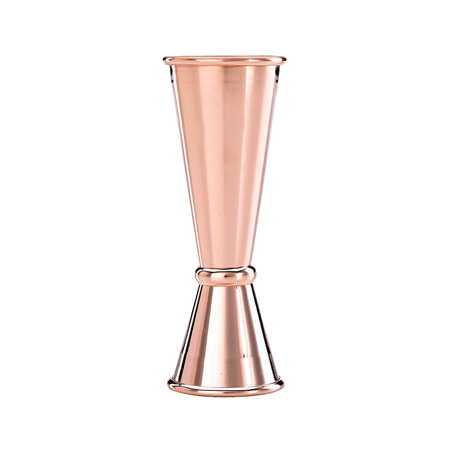 Mercer | Barfly Japanese Style Jigger, 1 & 2 oz, Copper Plated