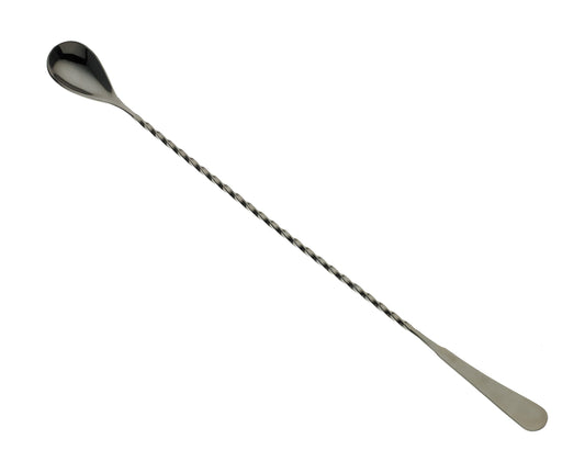 Mercer | Barfly Japanese Style Bar Spoon w/ Teardrop End, 13 3/16", Black Finish