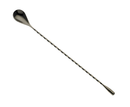 Mercer | Barfly Classic Bar Spoon w/ Teardrop End, 11 13/16", Black Finish