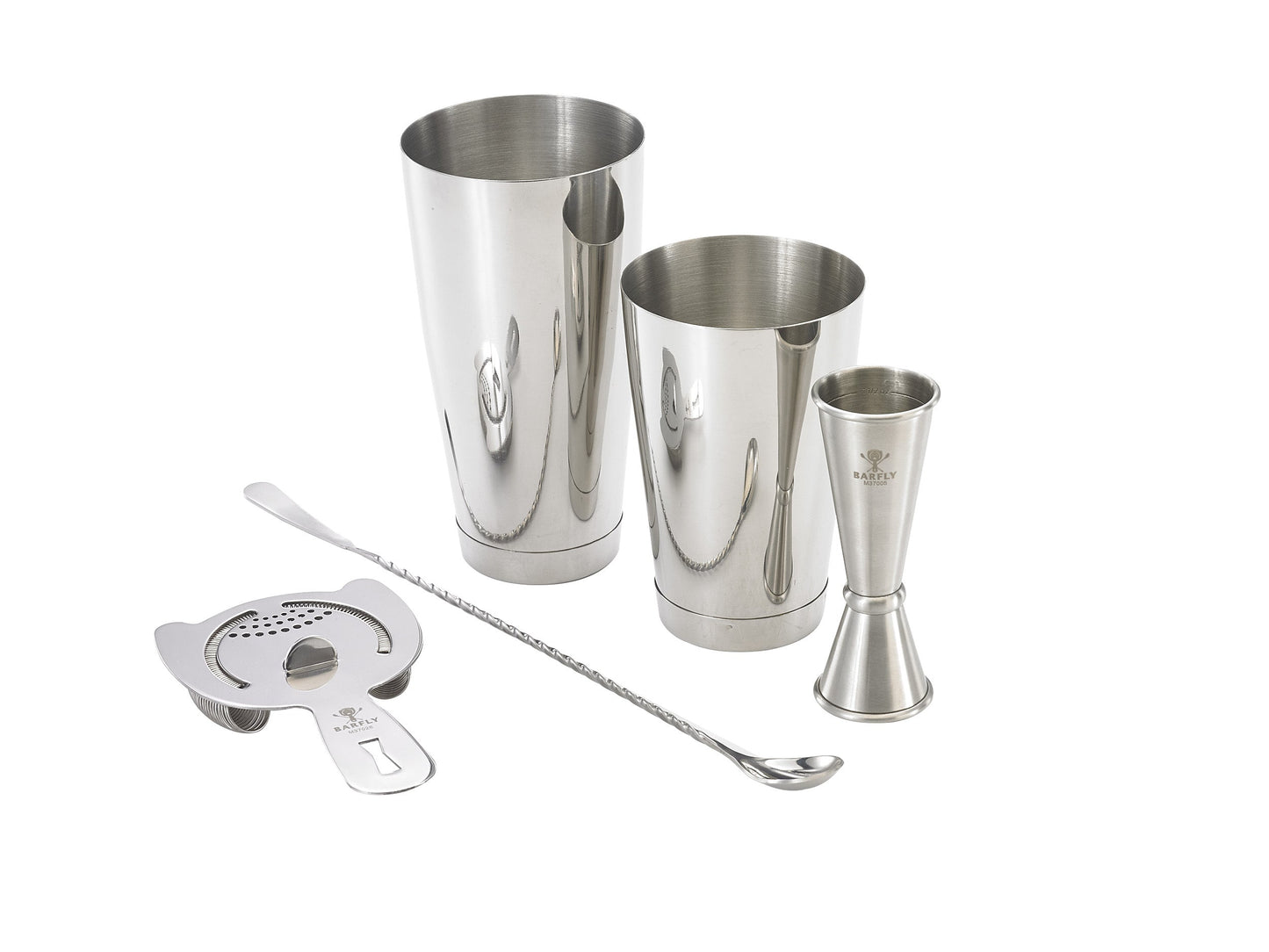 Mercer | Barfly 5 Piece Basic Bar Set, Stainless Steel Finish