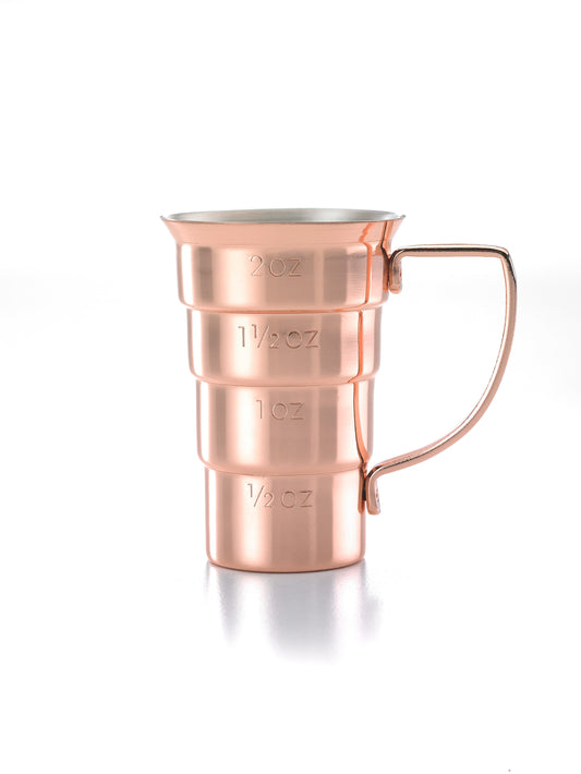 Mercer | Barfly Stepped Jigger with Handle, 2 oz, Copper Finish