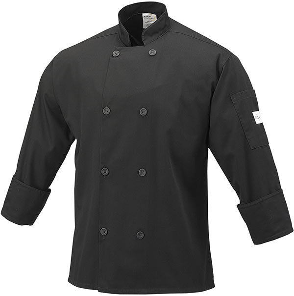 Mercer | Millennia Unisex Long Sleeve Chef/Cook Jacket, XSmall, Black