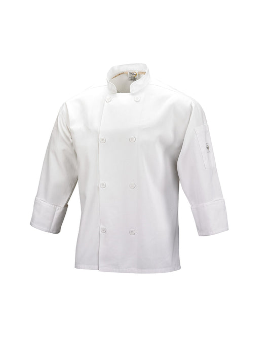 Mercer | Millennia Unisex Long Sleeve Chef/Cook Jacket, XSmall, White