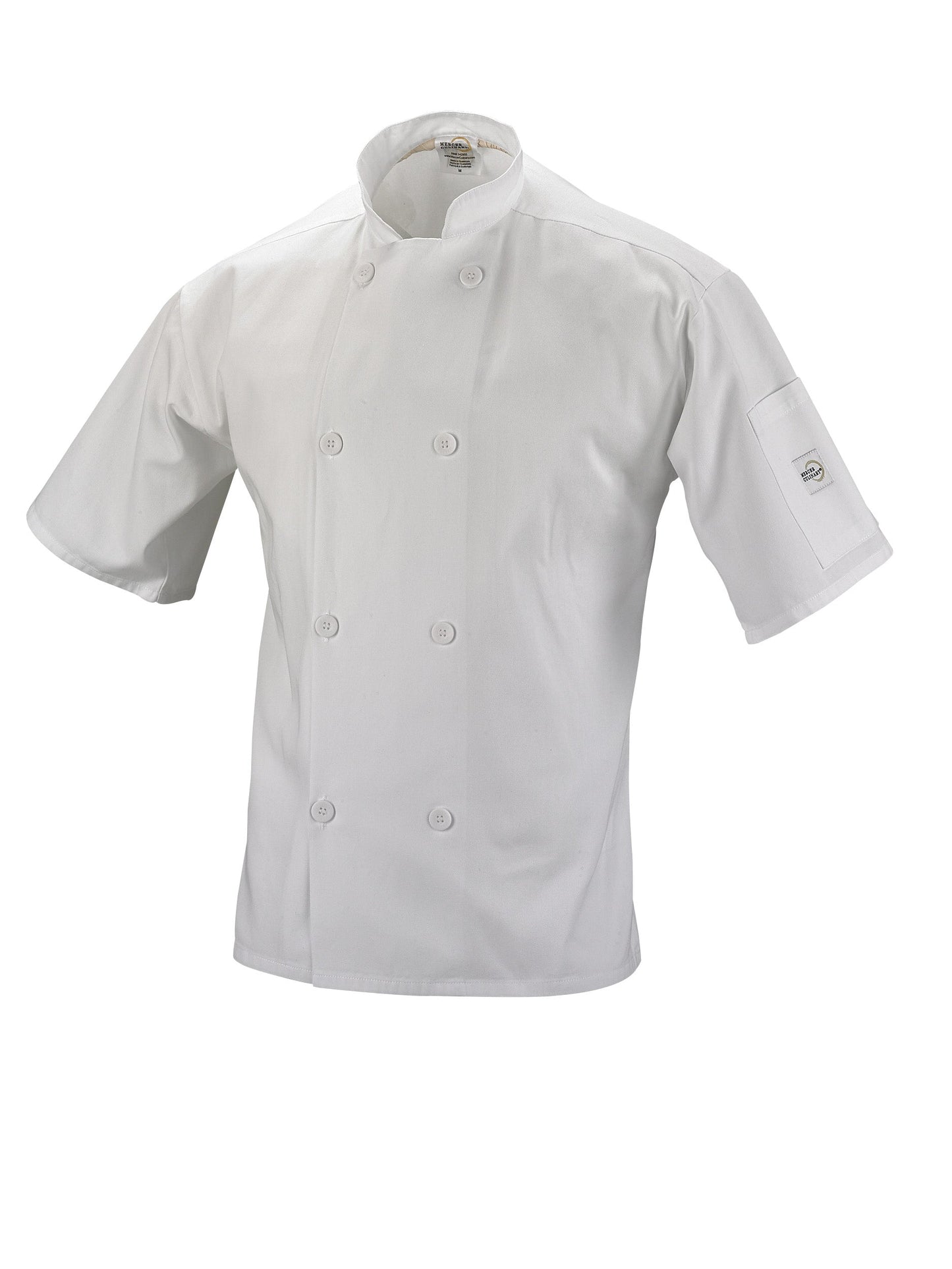 Mercer | Millennia Unisex Short Sleeve Chef/Cook Jacket, XSmall, White