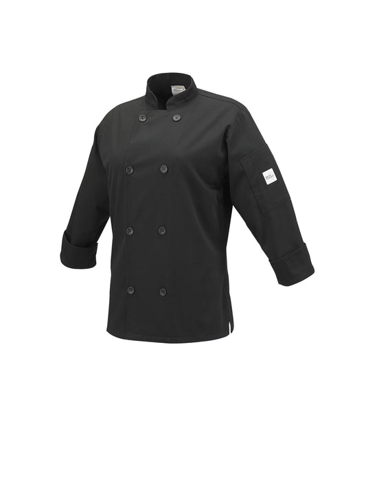 Mercer | Millennia Women's Long Sleeve Chef/Cook Jacket, Small, Black