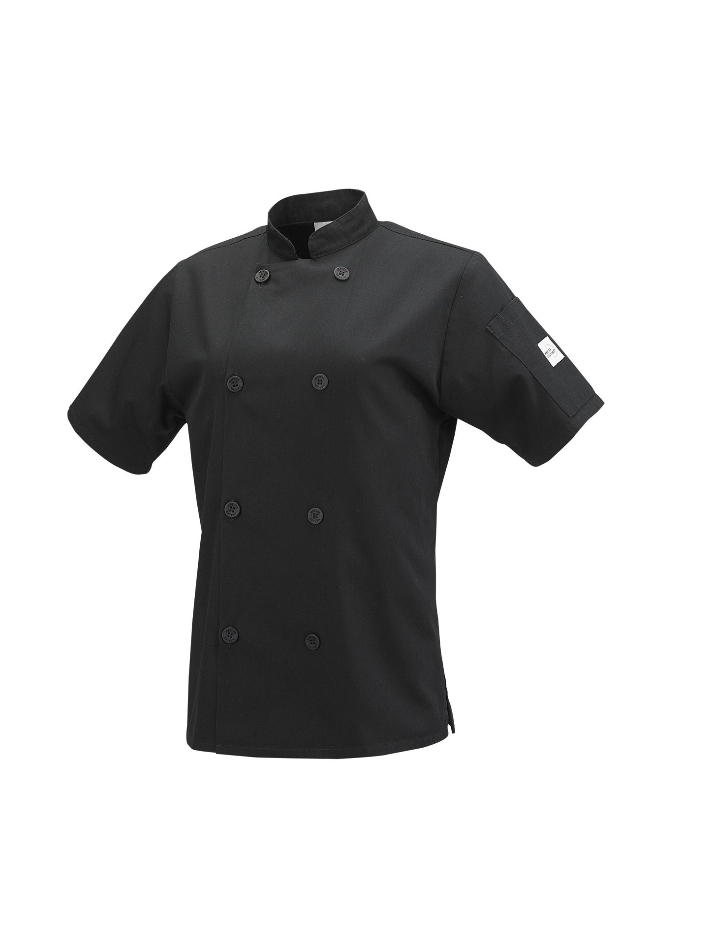 Mercer | Millennia Women's Short Sleeve Chef/Cook Jacket, 2XSmall, Black