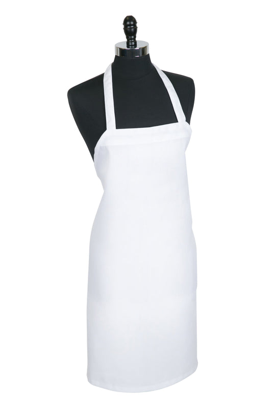 Mercer | Millennia Economy Bib Apron, No Pocket, White