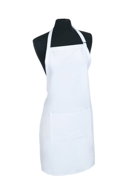 Mercer | Genesis Bib Apron with Pocket, White