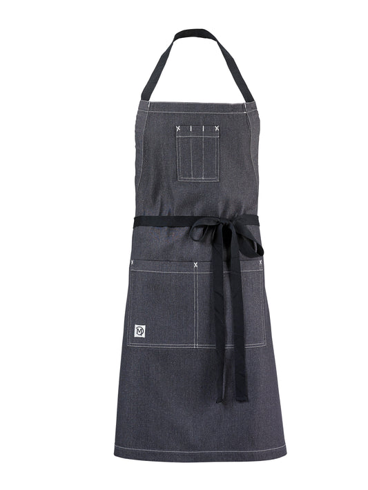 Mercer | Metro Edge Scout Bib Apron, Charcoal Grey