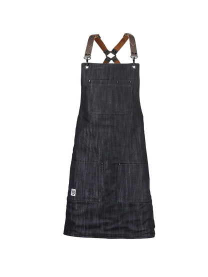 Mercer | Metro Edge Renegade Bib Apron, Black/Brown