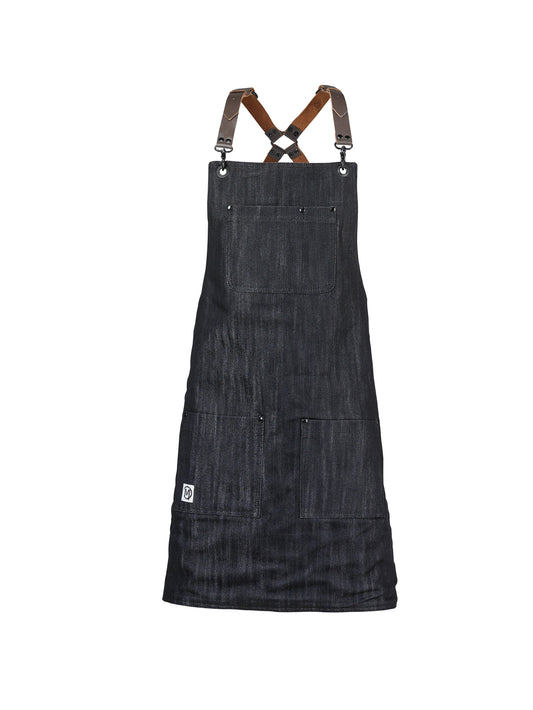 Mercer | Metro Edge Renegade Bib Apron, Black/Brown