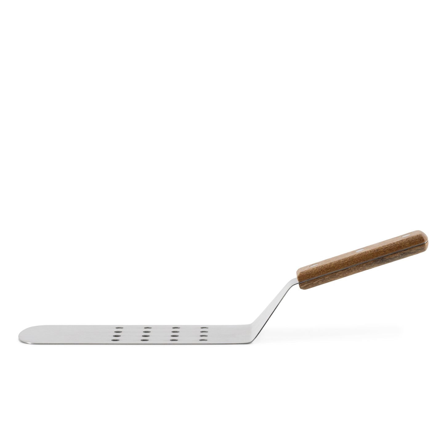 Rabco | 14.5" Flexible Perforated Turner, Stainless Steel w/ Wood handle - ChefEquipment.com