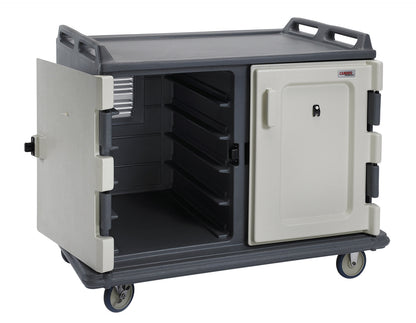 Cambro 20 Tray Meal Delivery Cart, Low Profile Double Door, Grey - MDC1520S20191