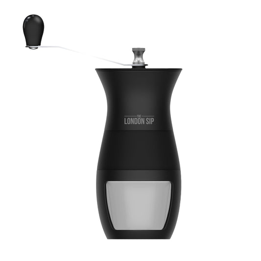 London Sip | Manual Burr Coffee Grinder, Black