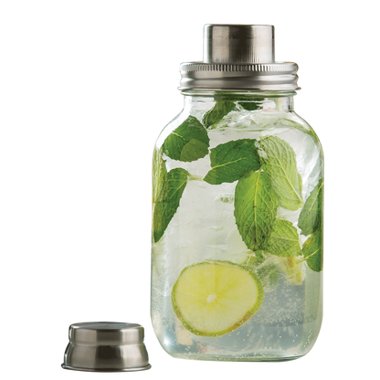 TableCraft | Mason Jar Shaker, 30 oz, Glass/Stainless Steel