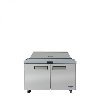 Atosa | MSF8302GR Standard Top Double Door Sandwich Prep Table Refrigerator, 12 Pan, 48", 115/60/1