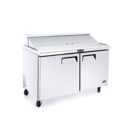 Atosa | MSF8302GR Standard Top Double Door Sandwich Prep Table Refrigerator, 12 Pan, 48", 115/60/1