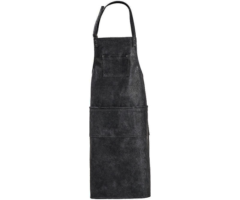 Blackwood Templeton 3 Pocket Bib Apron, Black Leatherette, FINAL SALE - MV110(LEATHER-BLK)