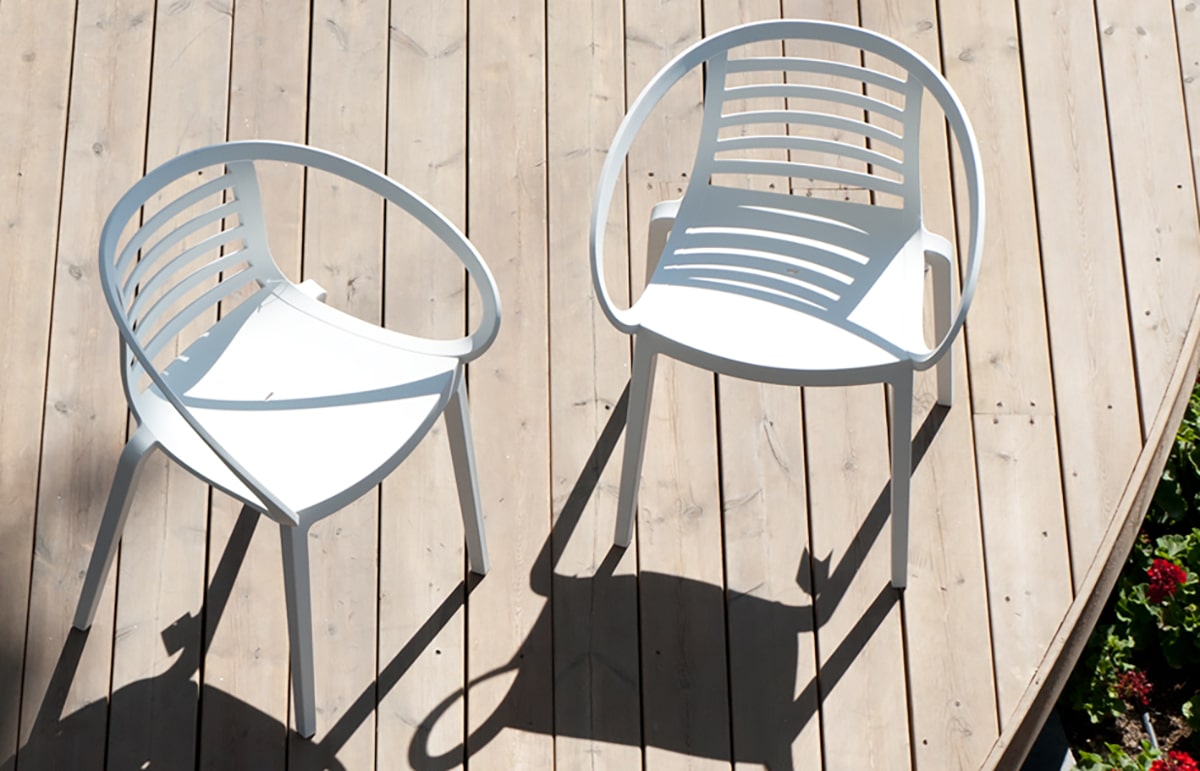 Papatie | Fauteuil Mambo, blanc (paquet de 4)