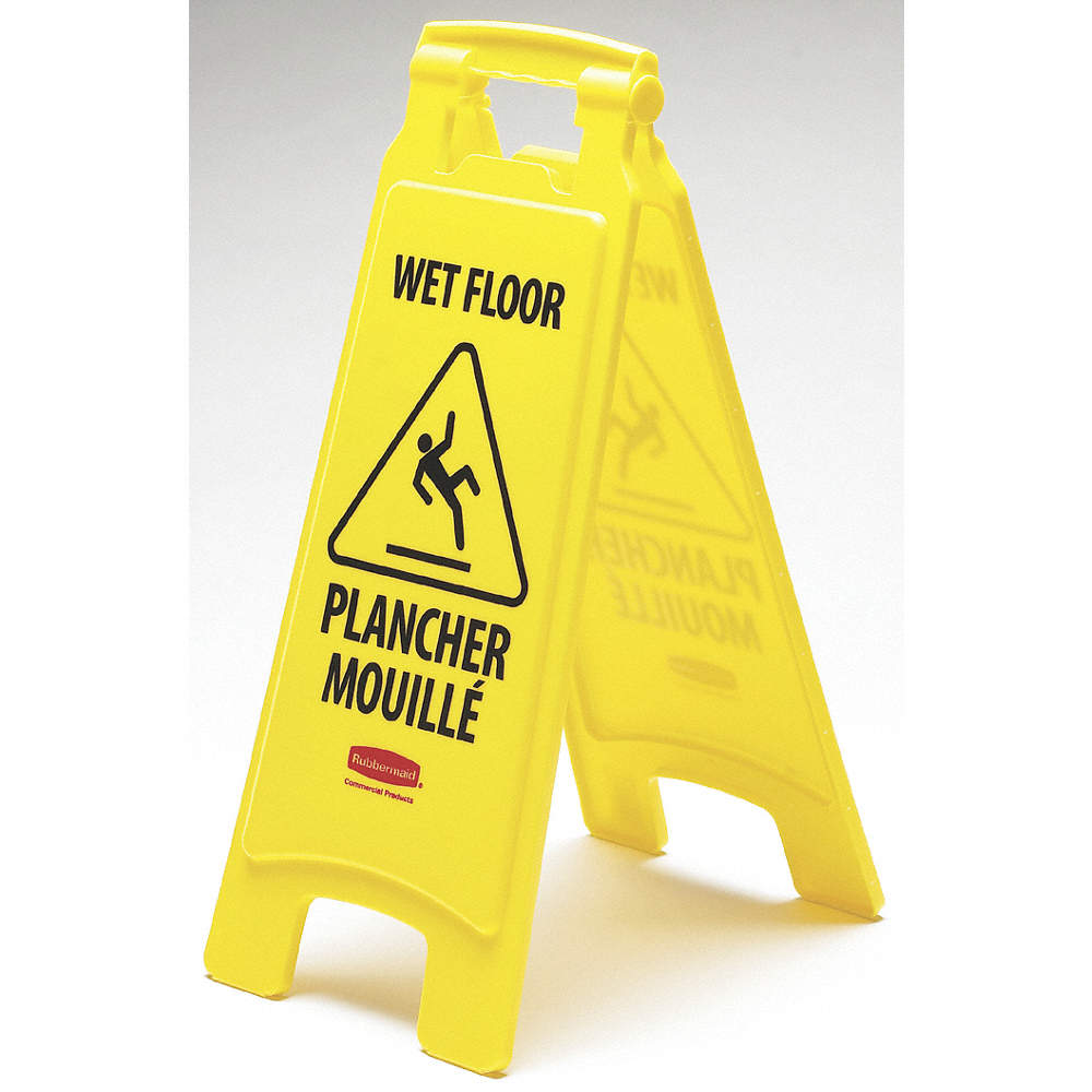 Rubbermaid | Caution Floor Sign, Bilingual