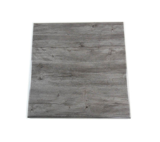 Werzalit France | Werzalit Plateau de table classique, carré de 36 po, gris ponderosa