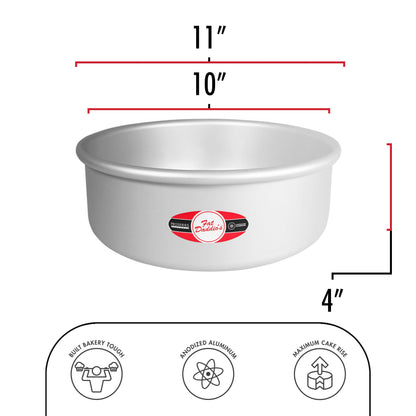 Fat Daddio's | Round Cake Pan, 4" Deep, Anodized Aluminum