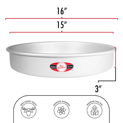 Fat Daddio's | Moule à gâteau rond, 15 » x 3 », aluminium anodisé, VENTE FINALE