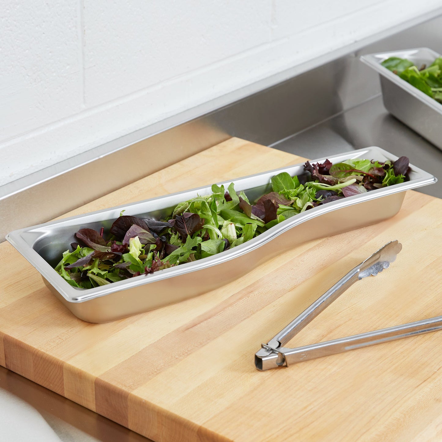 Vollrath | Super Pan Demi-Longue Forme Sauvage, 3,5 po de profondeur, Acier inoxydable de calibre 22