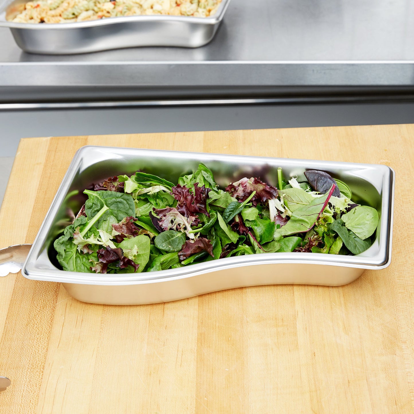 Vollrath Super Pan 1/3 Size Wild Shape Outer Food Pan, 2.5" Deep, 22 Gauge Stainless Steel - 3100320