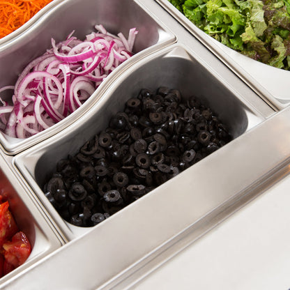 Vollrath Super Pan 1/3 Size Wild Shape Outer Food Pan, 2.5" Deep, 22 Gauge Stainless Steel - 3100320