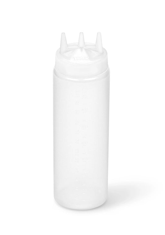 Vollrath Traex Tri Tip Wide Mouth Squeeze Bottle, 24 oz, Clear - 3324-13