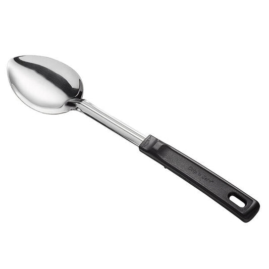 Vollrath Grip N Serve Solid Basting Spoon, Stainless Steel/Black Handle - 46945