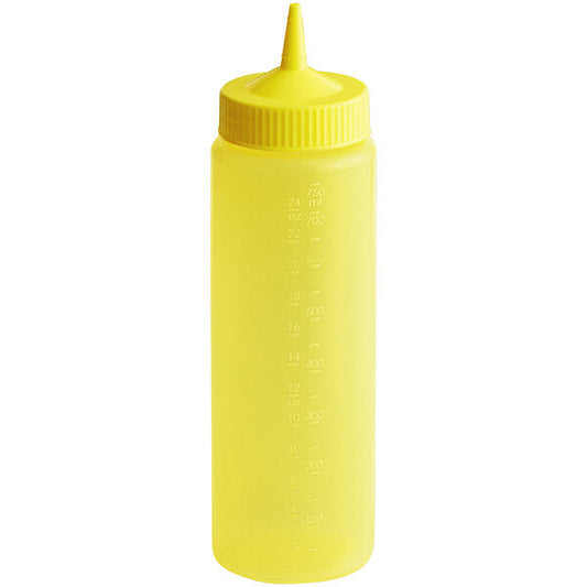 Vollrath Traex Wide Mouth, Single Tip Squeeze Bottle, 24 oz, Yellow - 4924C-08
