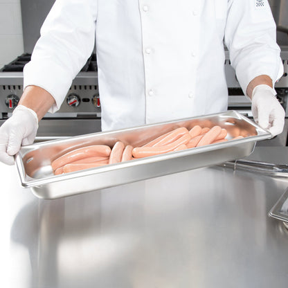 Vollrath Super Pan 3 Half Long Food Pan, 2.5" Deep, 22 Gauge Stainless Steel - 90522